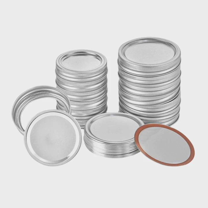 Tinplate Mason Jar Lids Split Cap Sealing