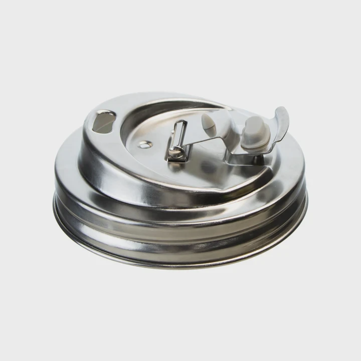 304 Ss Mason Jar Drink Lid Pour Hole Wide Mouth