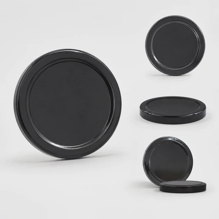 60Mm Black Screw Cap Tinplate 60Mm Black Screw Cap Tinplate
