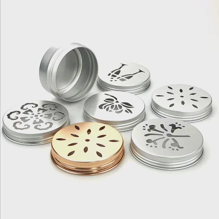 Custom Aluminum Pet Lid Hole Jar Cap Closure