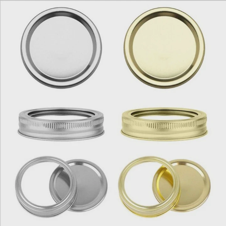 Sealed Mason Jar Lid Silver Gold 70-86Mm