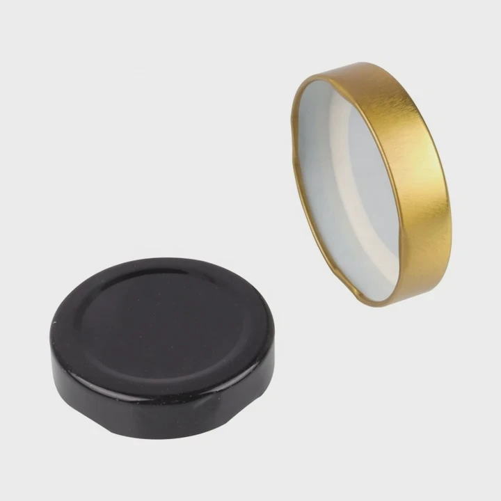 Glossy Black Mason Jar Lid 38-82Mm