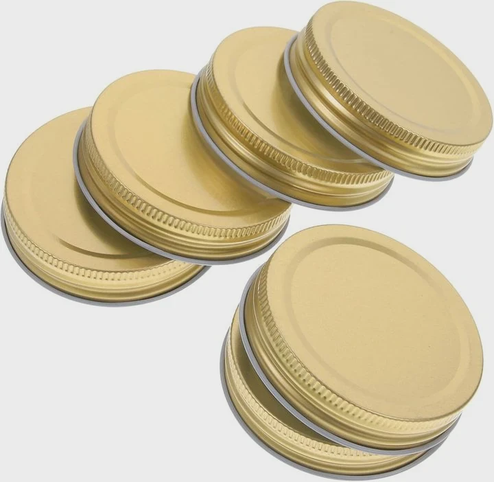 Gold Mason Jar Lid Plastisol Safety Button