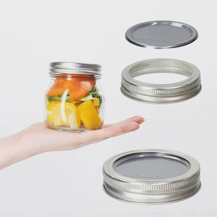 Heat Resistant Aluminum Mason Jar Lids 70-86Mm