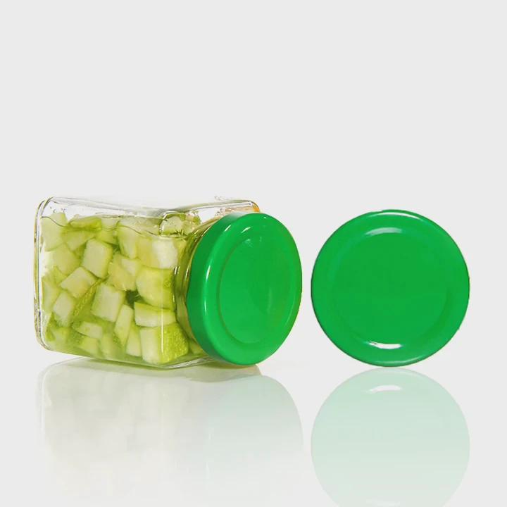 Black Lug Lid Twist Off Pop Top Glass Jar Cap