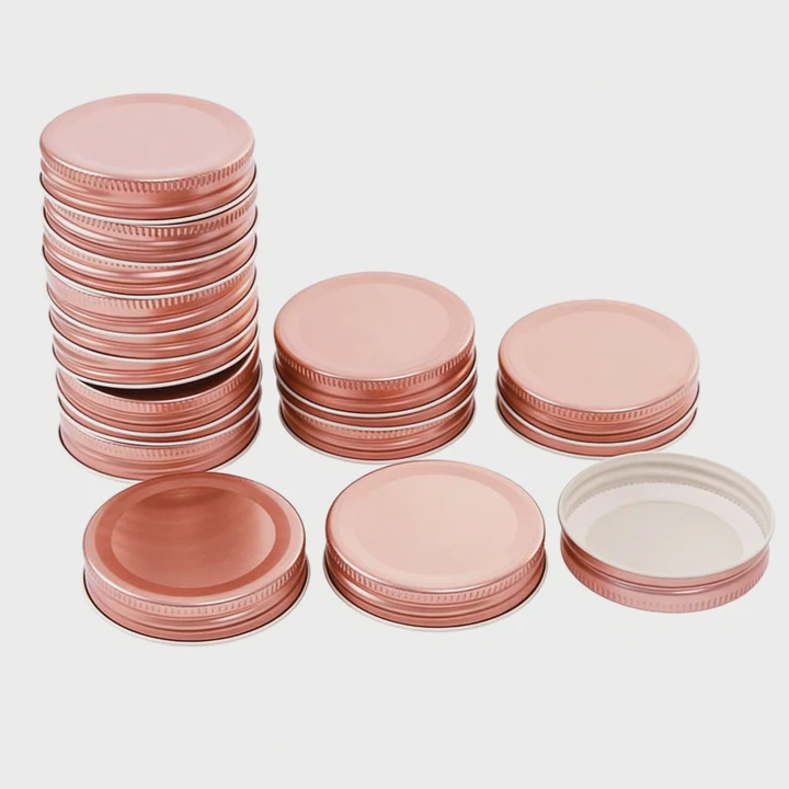Rose Gold Mason Jar Lid Tinplate Twist Off