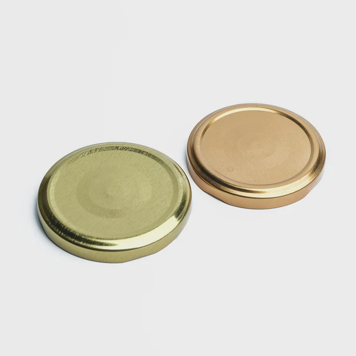 58Mm Twist Off Jar Lid Gold Red Jam Cap