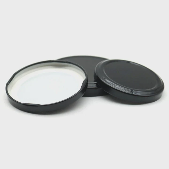 Safety Button Twist Off Lug Cap Black